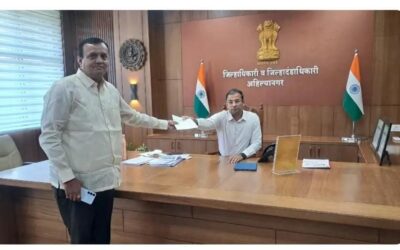 सुजित झावरे पाटील यांची जिल्हाधिकाऱ्यांशी भेट; पारनेरच्या प्रश्नांवर ठोस मागण्या